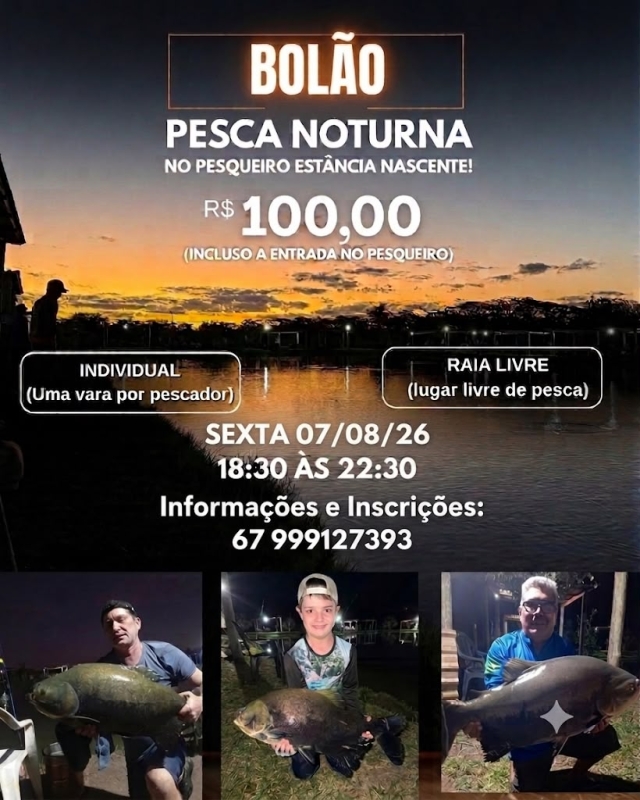 Evento bolao-pesca-noturna---pesqueiro-estancia-nascente